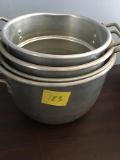 Lot of 4 Handled Pans up to 14in