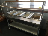 Eagle DHT4-120 63.5in Stainless Steel, 120:60:1ph 4 well steam table w/ sneeze guard