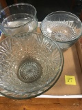Lot of 6 Glass Serving Bowl - up to 13in