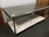 3ftX 6in Stainless Steel Table w/ lower shelf