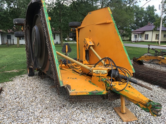 JD CX20 20ft Rotary Cutter, Front & Rear Safety Chains, 24ply Rubber wheels, 1000PTO