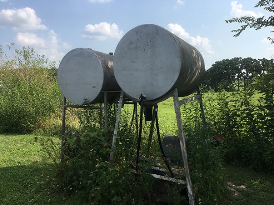Fuel Barrels on Stand