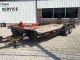 2010 Rice 18ft Trailer 8 Bolt Wheels, Stand Up Ramps, Heavy Duty Fenders