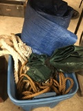 (2) Totes w/ Ropes & Tarps