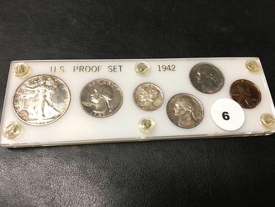 1942 6pc Proof Set, Cameo