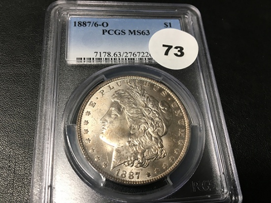 1887/6-O Morgan Dollar PCGS MS63