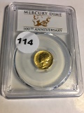 2016-W 100th Anniversary Gold Mercury Dime First Strike PCGS SP70