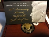 1964-2014-W 50th Anniversary Kennedy Half Dollar Gold Proof Coin