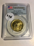 2016-W 100th Anniversary Walking Liberty Half Dollar Centennial Gold Coin First Strike PCGS SP70