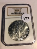 1987 Silver Eagle NGC MS69