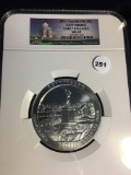 2011 5oz Silver 25C Gettysburg Early Release NGC MS69