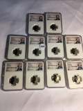 2018-S Jefferson Nickels 10 Coin Set NGC PF70 REV PF