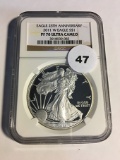 2011-W 25th Anniversary Silver Eagle NGC PF70 Ultra Cameo