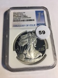 2016-W 30th Anniversary Silver Eagle Lettered Edge First Day of Issue PF70 Ultra Cameo