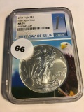 2018 Silver Eagle First Day of Issue NGC MS70