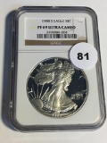 1988-S Silver Eagle NGC PF69 Ultra Cameo