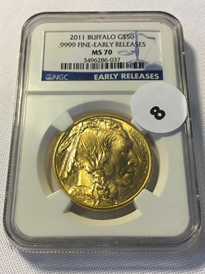 2011 Buffalo $50 Gold NGC Early Release MS70
