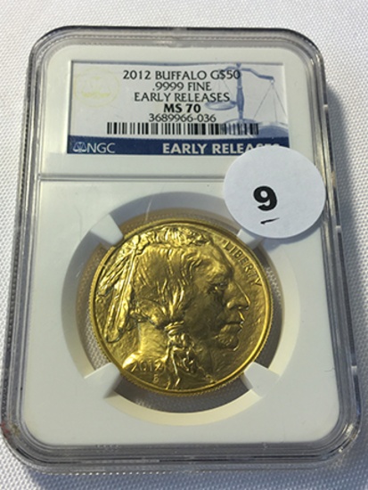 2012 Buffalo $50 Gold NGC Early Release MS70