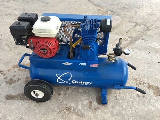 Quincy Gas Powered Air Compressor, 4hp Honda, 17gal, 135 PSI