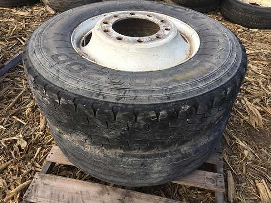 2X$ Dayton 11R22.5 on rims