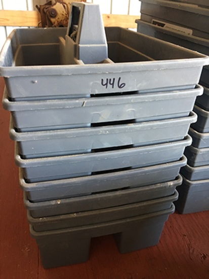 Lot of 8 Plastic Totes