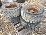 4X$ Samson 12-16.5 Solid Skid Steer Tires