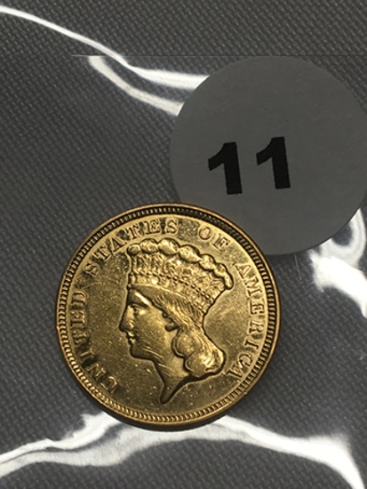 1856 $3 Gold