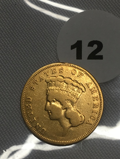 1856-S $3 Gold