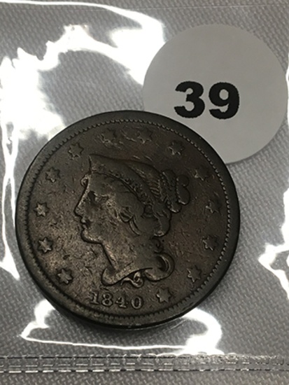 1840 Large Cent Small Date