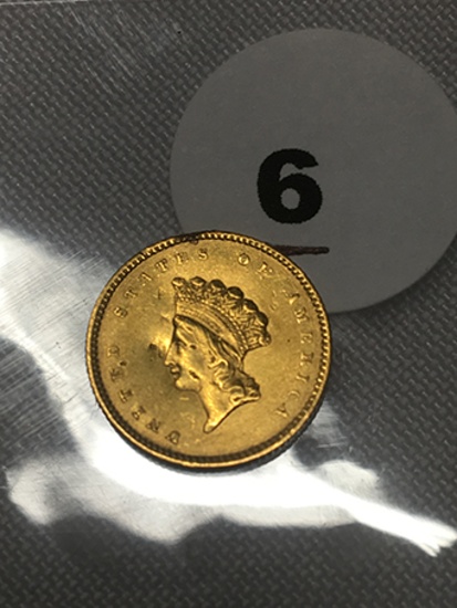 1854 $1 Princess Gold