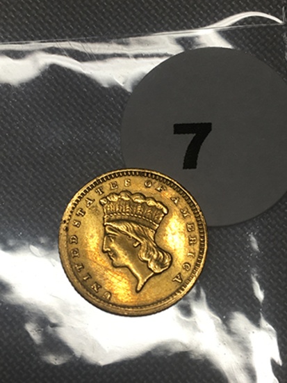 1857 $1 Princess Gold