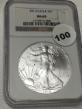 2010 Silver Eagle NGC MS69