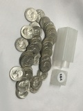 Roll of 1964-D Washington Quarters