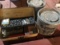 Tackle Box Full of Lead Weights & Minnow Bucket
