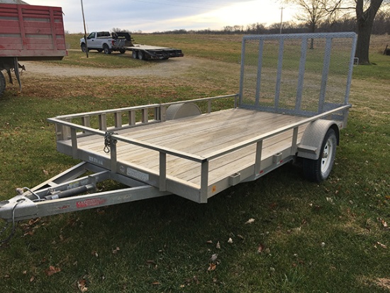 2013 Zimmerman Trailer ZT 77inX12ft, single axel, drop down rear gate