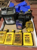 Assorted Motor Oil & Plastic Organizers