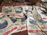 15 Keller & Sons Seed Sacks (some damaged)