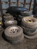 Various used tires, some w/ rims, Tube