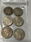 Lot of 6 Assorted Peace Dollars