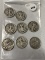 Lot of 8 Assorted Walking Liberty Half Dollars