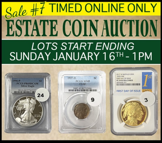 Timed Online Only Estate Coin Auction #7