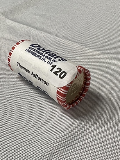 BU Roll of Thomas Jefferson Presidential Dollars
