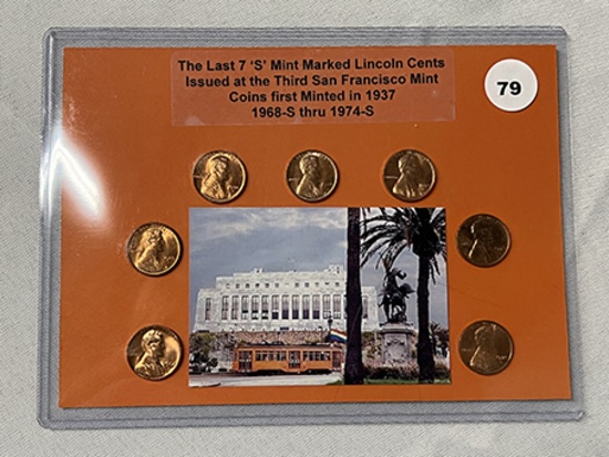 The Last 7 "S" Mint Marked Lincoln Cents (1968-S thru 1974-S)