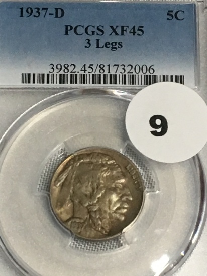 1937-D Buffalo Nickel 3 Legs PCGS XF45