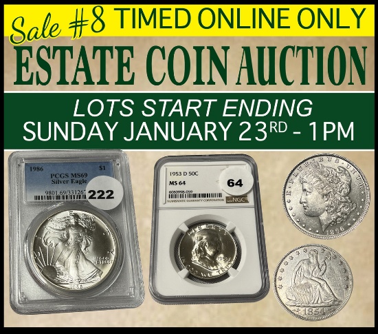 Timed Online Only Estate Coin Auction #8