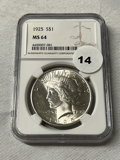 1925 Peace Dollar NGC MS64