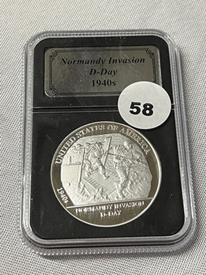 1940s D-Day Normandy Invasion 1oz .999 silver