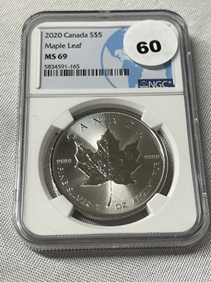 2020 Canada $5 Maple Leaf NGC MS69