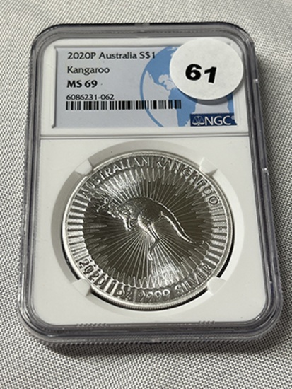2020-P Australia $1 Kangaroo NGC MS69