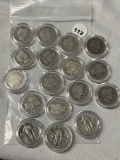 (14) Assorted Date Barber Quarters & (3) Assorted Date Standing Liberty Quarters